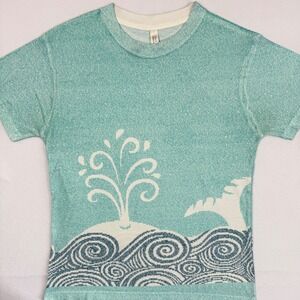 Litographs Moby Dick All Over Print T-Shirt Mens Small Blue Literary Book Tee